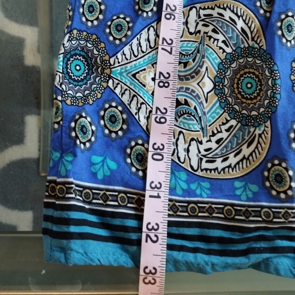 Blue Floral Multi Print VNeck Dress - Picture 13 of 13